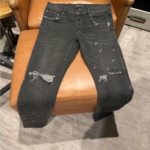 Slim Fit Distressed Black Skinny Jeans